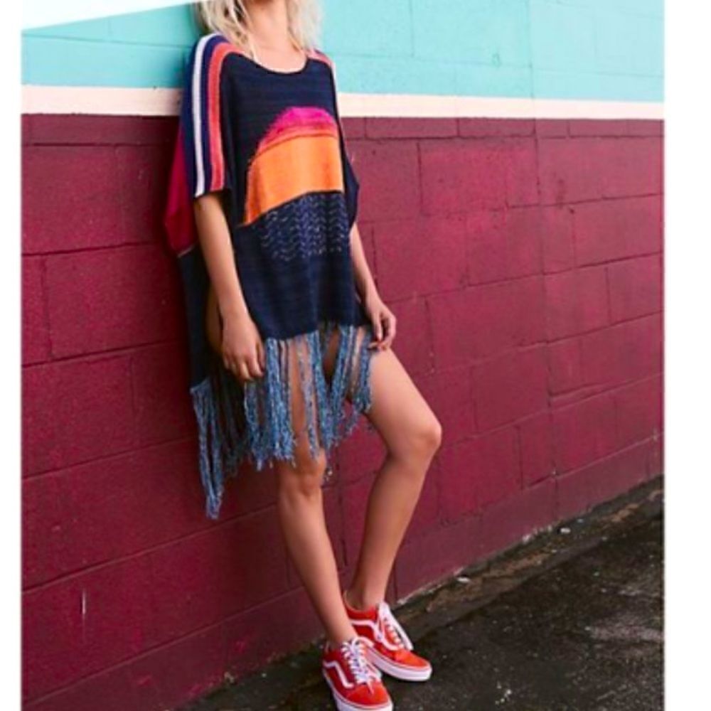 Free People sunset fringe sweater